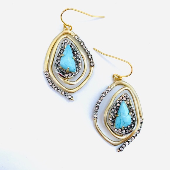 Alexis Bittar Roxbury Spiral Turquoise Earring New - Picture 5 of 13